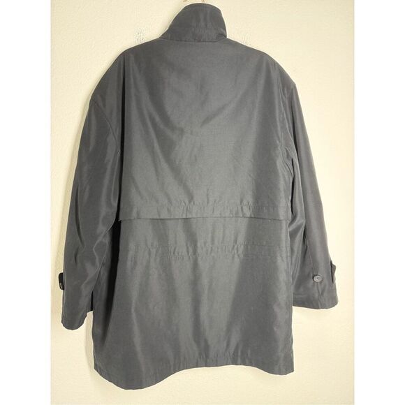 Baracuta Jacket Black Coat Double Overcoat Quilted Parka Wool Lined Trench Sz M - Picture 3 of 15